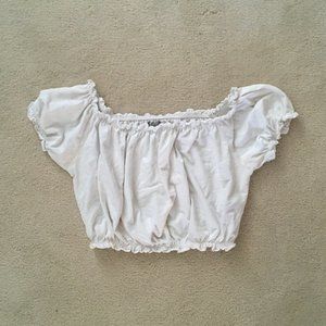 White Beer Maiden Ruffle Crop